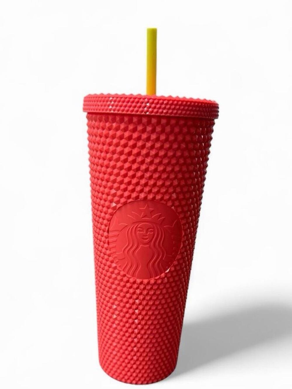 Starbucks Summer 2022 Studded Dragon Fruit‎ 24oz Venti Tumbler Cup Coral Pink